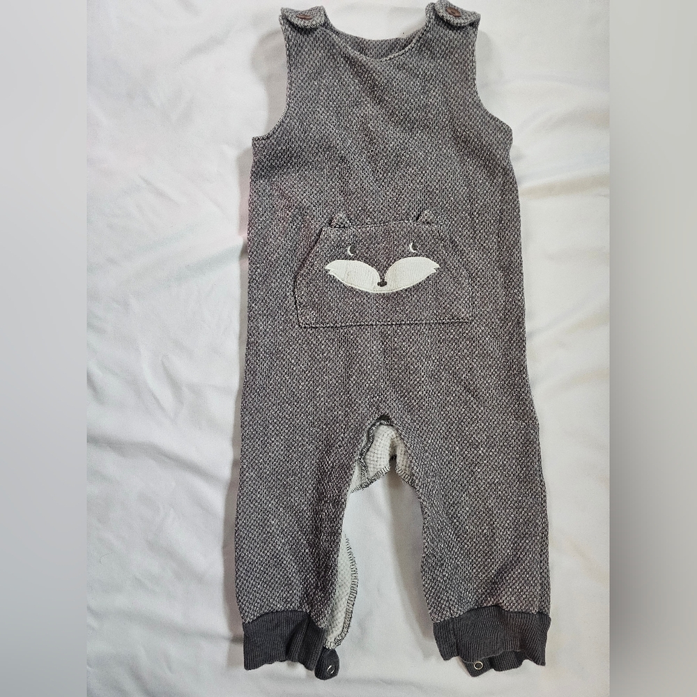 Carter's Gray Textured Soft Romper- 18 Month